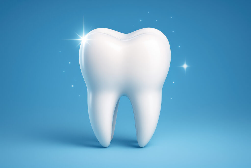 ホワイトニングで歯が白くなるイメージ