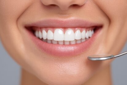 ホワイトニングした女性の歯